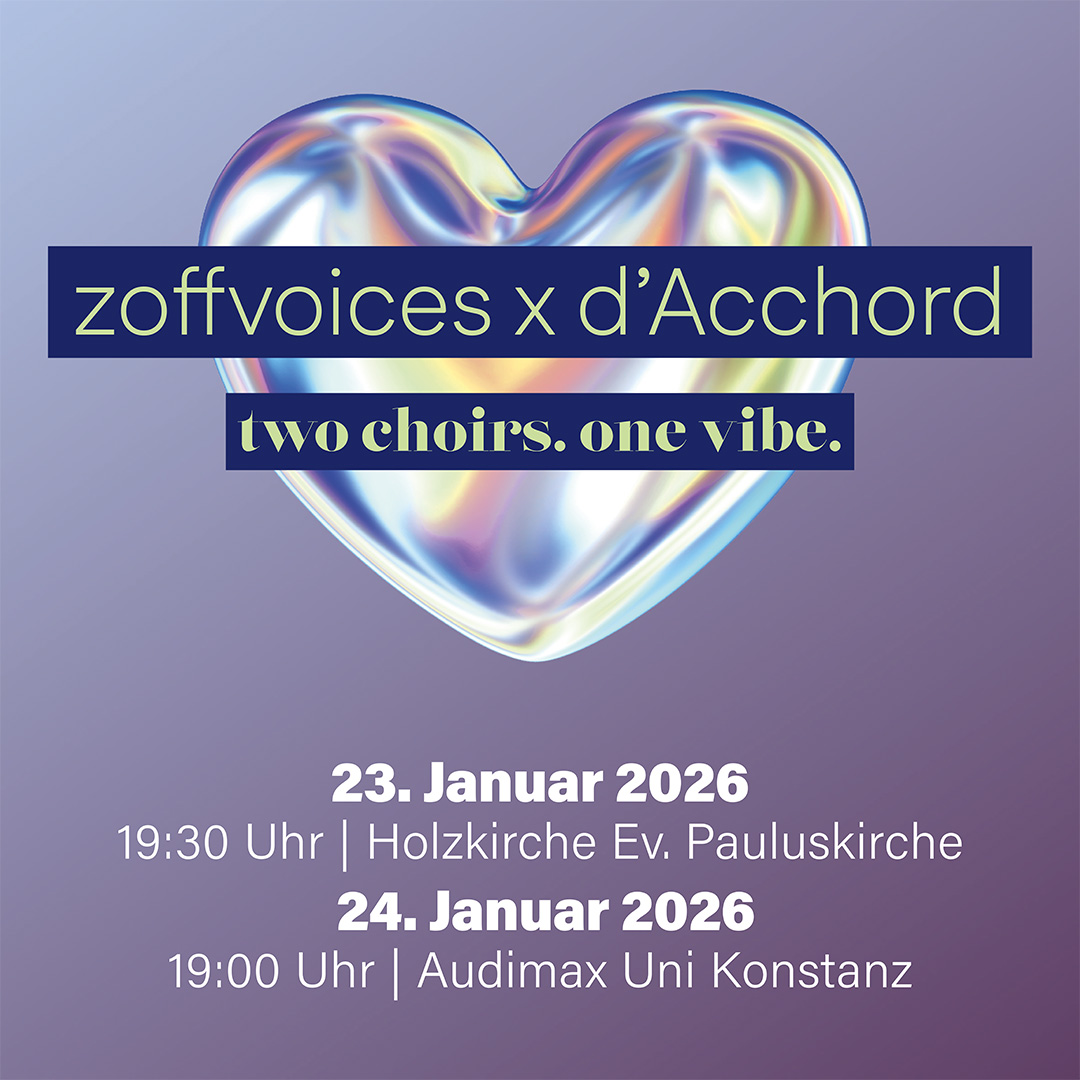 Konzertplakat zoffvoices und d’Acchord