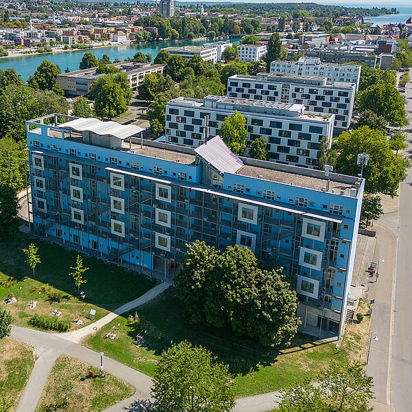 Aerial view of the halls of residence Europahaus