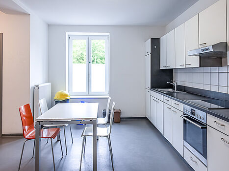 Kitchen in the Seezeit student residence in Fallenbrunnen, Friedrichshafen