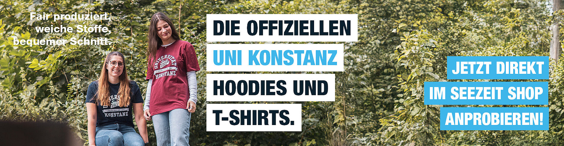Die offiziellen Uni Konstanz Hoodies und T-Shirts jetzt direkt im Seezeit Shop
