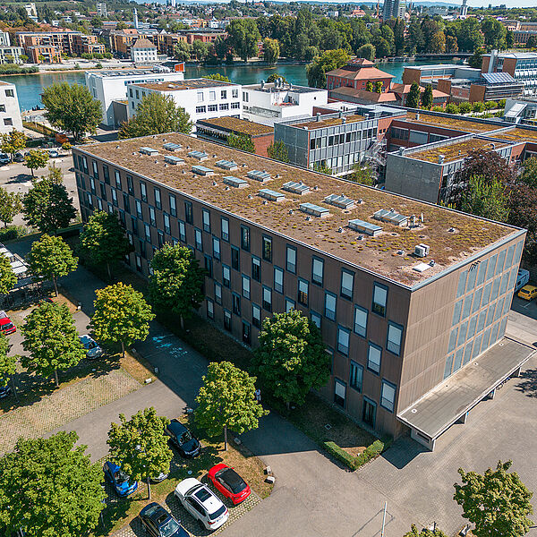 Aerial view of the halls of residence Paradies